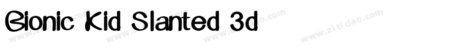 Bionic Kid Slanted 3d字体转换